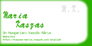 maria kaszas business card