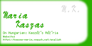 maria kaszas business card